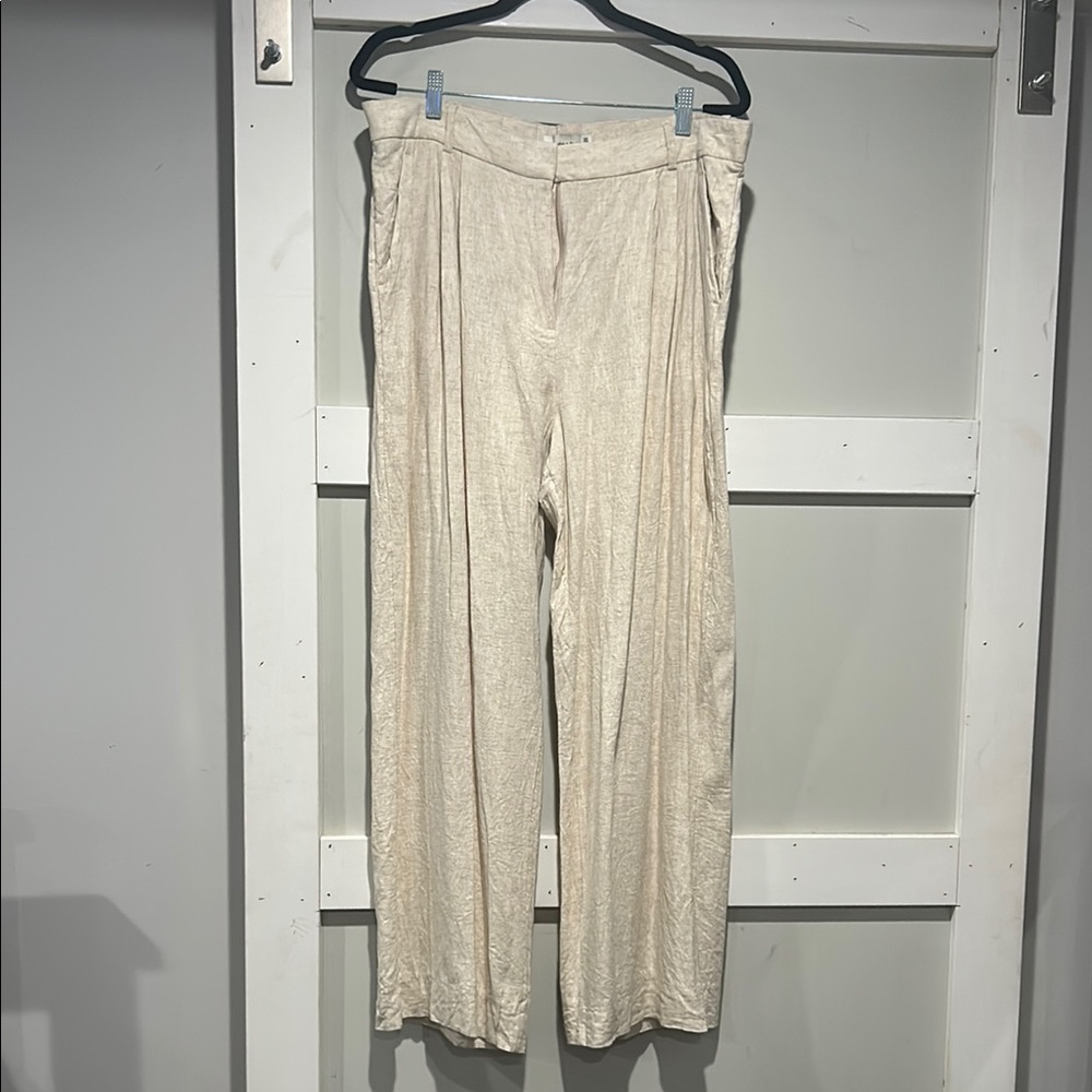 Cream Wide Leg Pants for Casual Summer Style